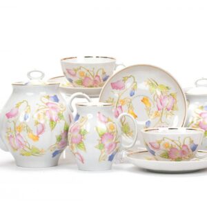 Tea set ''Zeleniy Goroshek'' 15 pc Dulevo (Kuznetsov) porcelain.