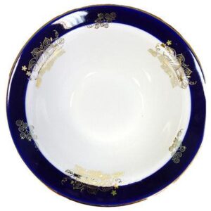 Soup bowl 300ml Patterns "Cobalt with gold" from Dylevsky porcelain factory. Hand Painted. Gold.