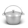 10 L Kazan, Cauldron for camping with flat bottom and handle, Литой казан для плова.