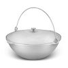 9 L Cast Aluminum Camping kazan for plov with lid and handle, Литой казан для плова походный. brand Kukmara*