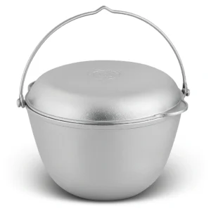 Kazan with frying pan for camping