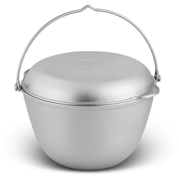 Kazan with frying pan for camping
