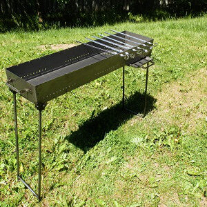 Mangal for Barbecue (Charcoal Barbecue Grill ) Can be used for 12 to 22  skewers, No skewers including. brand "Kukmara"