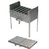 Portable Charcoal BBQ Mangal with 6 skewers ( corner), Разборный Мангал - Дипломат, Шашлычница. brand ''Kukmara''