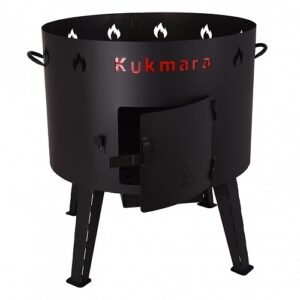 (28)Uchag, Ochag for kazan 28L Utschak Очаг для казана Open fire stove. D:59 cm, H:41 cm.Thickness: 2 mm.