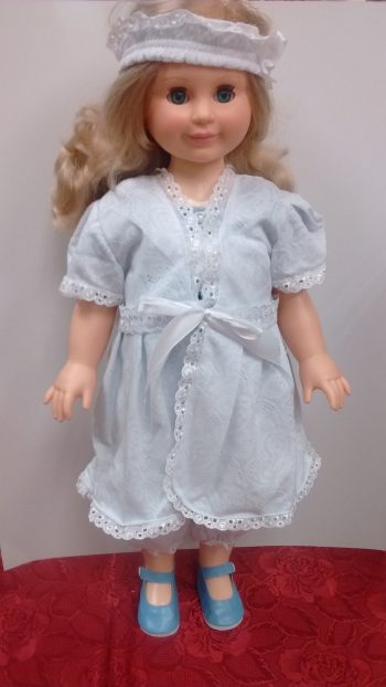 Baby Girl Christening Dress made in Russia. 3 pieces - dress, pants, headband. Крестильные рубашки для девочек.