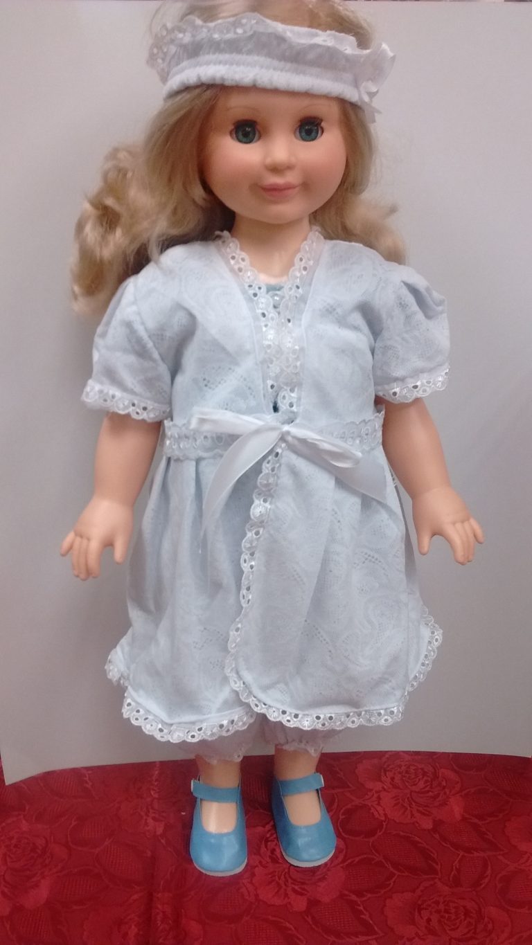 Baby-Girls-Christening-Dress-made-in-Russia-buy-in-Canada-at-Kalyna-store-Крестильные-рубашки-для-девочек-и-мальчиков-из-России Baby Girl Christening Dress made in Russia. 3 pieces - dress, pants, headband. Крестильные рубашки для девочек.