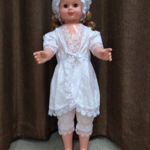 Baby girls Christening set. 3 pieces - pants, shirt, hat, 1-3 years. Крестильная рубашка для девочки от 1-3 лет