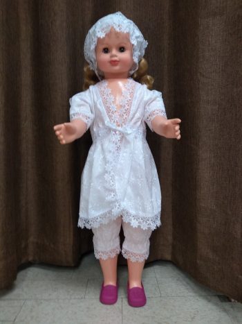 Baby girls Christening set. 3 pieces - pants, shirt, hat, 1-3 years. Крестильная рубашка для девочки от 1-3 лет