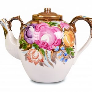 4,5L Dulevo porcelain Teapot ”Ball of Flowers” hand-painted with 24 karat gold.