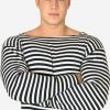 5XL(60-62Rus). Russian Summer Telnyashka (Тельняшка) Navy Т-Shirt of 100% Cotton.
