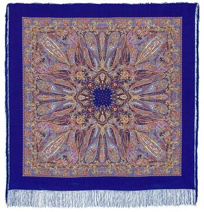 Russian silk shawl ''Jasmine''.size: 130 *130cm. brand Pavloposad shawls....