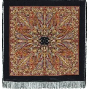 Shawl ''Jasmine'' 100% of Silk, size:130 *130cm. brand Pavloposad shawls....