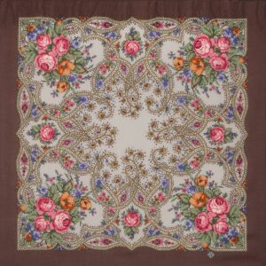 ''Maria the Mistress''Pavlovo posad Wool shawl Size 89 by 89cm....