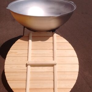 80 L Kazan for pilaf (plov) with Wooden lid, Казан литой для большой семьи.