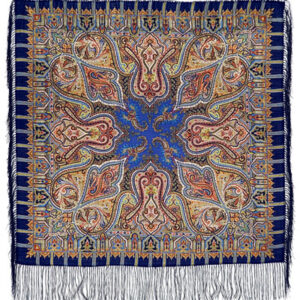 ''Golden Carousel''Pavlovo posad Silk Shawls, size 130 by 130cm. Artist: Elena Favoritova....