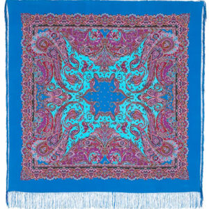 Russian silk shawl ''East Sweets'' size 130 *130cm. brand Pavloposad shawls.Artist: Elena Zhukova....