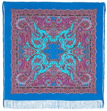 Russian silk shawl ''East Sweets'' size 130 *130cm. brand Pavloposad shawls.Artist: Elena Zhukova....