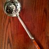 48 cm. Long and Deep Uzbek Skimmer for pilaf with wooden handle, шумовка для плова как у Сталика Ханкишиева.