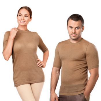 size: XXL(54-56Rus). UNISEX Thin Pleasant T-Shirt from Kazakhstan Camel Wool*