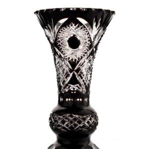 Antique purple Classic Hand cut crystal vase 27cm. Brand "Gus Crystal"