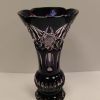 Purple vase The original Russian hand cut crystal, 26cm. brand "Gus Crystal".