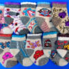 size:12-14(from 2-4 year old baby). Goat Down Orenburg brand socks, suitable for children.Pattern in Assortment.