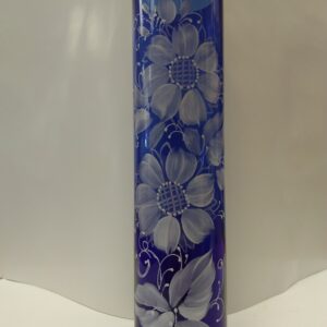 Glass flower vase, Hand painted