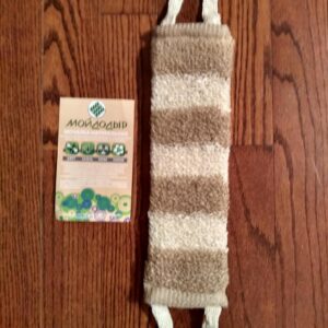 Medium hardness Sponge for bath made out of stinging Нettle/Cotton. "Mojdodyr". Krapiva.