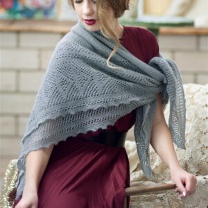 Orenburg Shawl 78% goat down and 22% viscose. 100*100 cm. Gray.