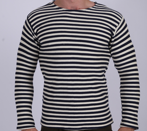 L-XL(52-54Rus)Telnyashka,Navy T-Shirt, Double knitted, 100% Cotton. Thermal Long Sleeve Russian (Двойная вязка, темно-синяя).