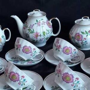 Tea Set for 6 Persons (15 Pieces) “Meadow Flowers” | Dulevo Porcelain