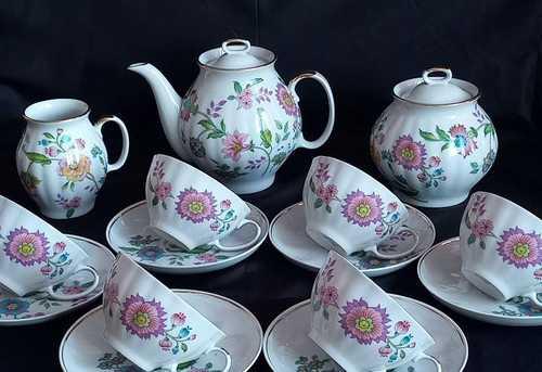 Tea Set for 6 Persons (15 Pieces) “Meadow Flowers” | Dulevo Porcelain