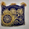 Tea and Coffee Cozy,  handmade with a very traditional Uzbek style, Blue/Gold. Size: 29x22