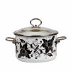 4L"Tango" Steel Enameled cookware pot. brand Vitros. Suitable for electric, glass-ceramic, gIass stoves. Induction and halogen