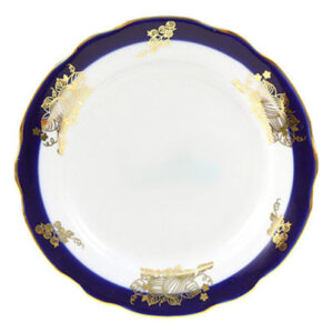 Soup bowl d240 Patterns "Cobalt with gold" from Dylevsky porcelain factory. Hand Painted.