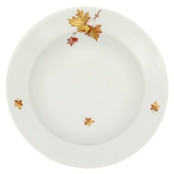 Soup bowl D240mm Pattern "Maple leaf " from Dulevo porcelain factory*