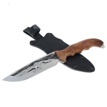 Kizlyar Supreme Knife "Golden eagle", handle wood, steel 65х13 ( Кизляр). size: 7 cm × 4 cm × 30.5 cm.