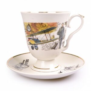 Dulevo(Kuznetsov)Russian Royal porcelain. Mug and Saucer "Gentlemen", capacity 600ml*