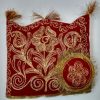 Tea and Coffee Cozy, handmade with a very traditional Uzbek style, Red/Gold. Size: 29x30cm