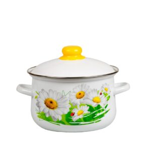 Enameledot p "Chamomile" Stainless steel. Size: 2L, 4L, 5.5L
