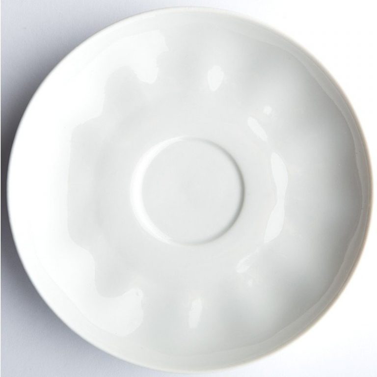 Tea saucer d: 150mm, Pattern "White Swan" brand Dulevo porcelain factory*