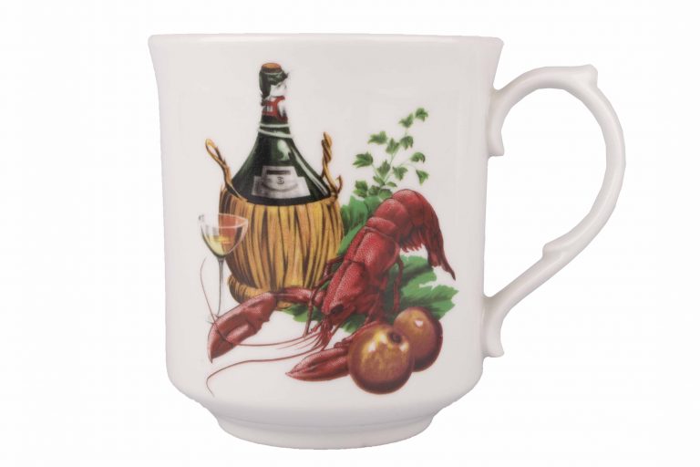 ''Crayfish'' drawing Mug, capacity 630mg,Dulevsky - Kuznetsovsky Porcelain, Moscow*