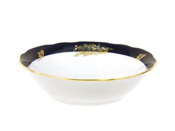 Salad bowl 1200ml, Patterns "Cobalt with 24 karat gold" from Dylevsky porcelain factory.