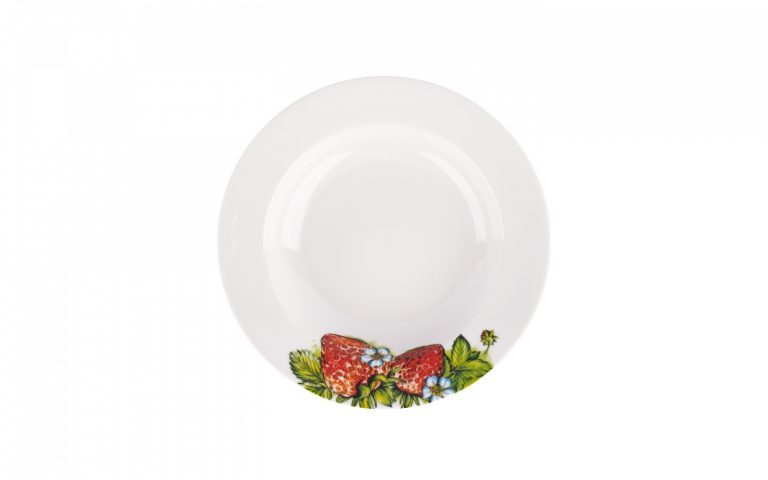 Soup bowl D240mm, 500ml  Patterns "Strawberry" from Dulevo porcelain factory*