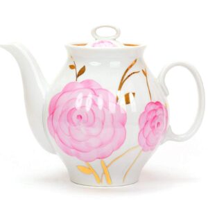 1L porcelain Teapot  ''Spring'', hand-painted. "Dulevo"- "Kuznetcov'' porcelain factory*