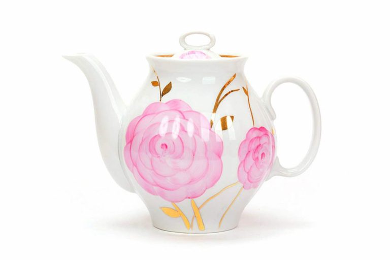 1L porcelain Teapot  ''Spring'', hand-painted. "Dulevo"- "Kuznetcov'' porcelain factory*