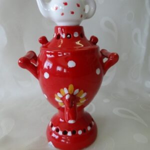 Clay "Samovar"souvenir. H:15cm. brand name "Borceramic".