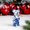 Mouse Gzhel porcelain. size: H:7.5cm*W:3.5cm. made in Russia