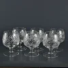 Crystal Glasses 330 ml, Set of 6, Hand-Cut, Made in Belarus